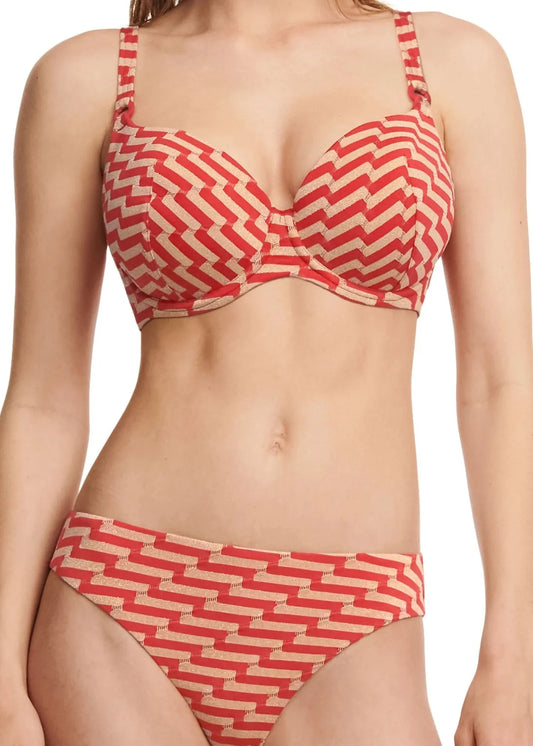 Chantelle Bikini Set in Golden Red