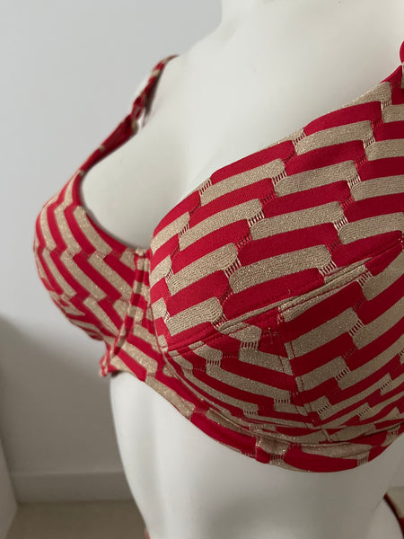 Chantelle Bikini Set in Golden Red