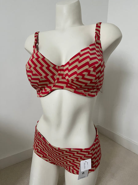 Chantelle Bikini Set in Golden Red