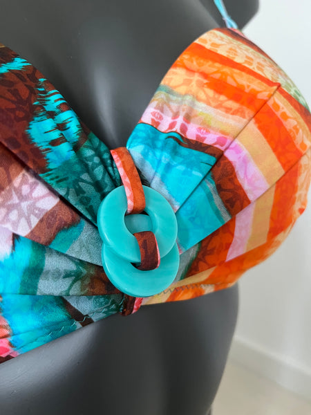 Nuria Ferrer Bandeau Bikini Set in Aquarelle