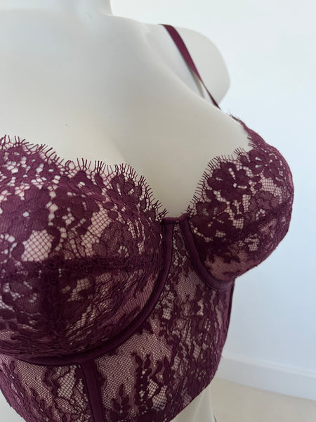 Panache Bustier Bra in Mulberry