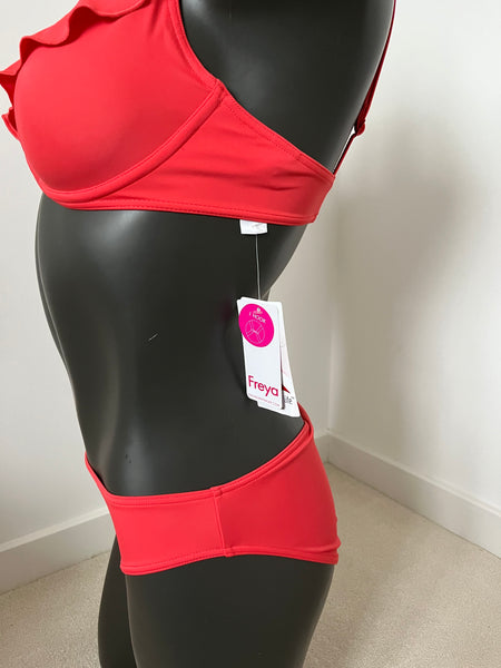 Freya High Apex Bikini Set in Plain Sunset