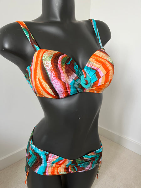 Nuria Ferrer Bandeau Bikini Set in Aquarelle