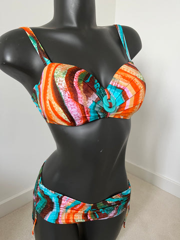 Nuria Ferrer Bandeau Bikini Set in Aquarelle