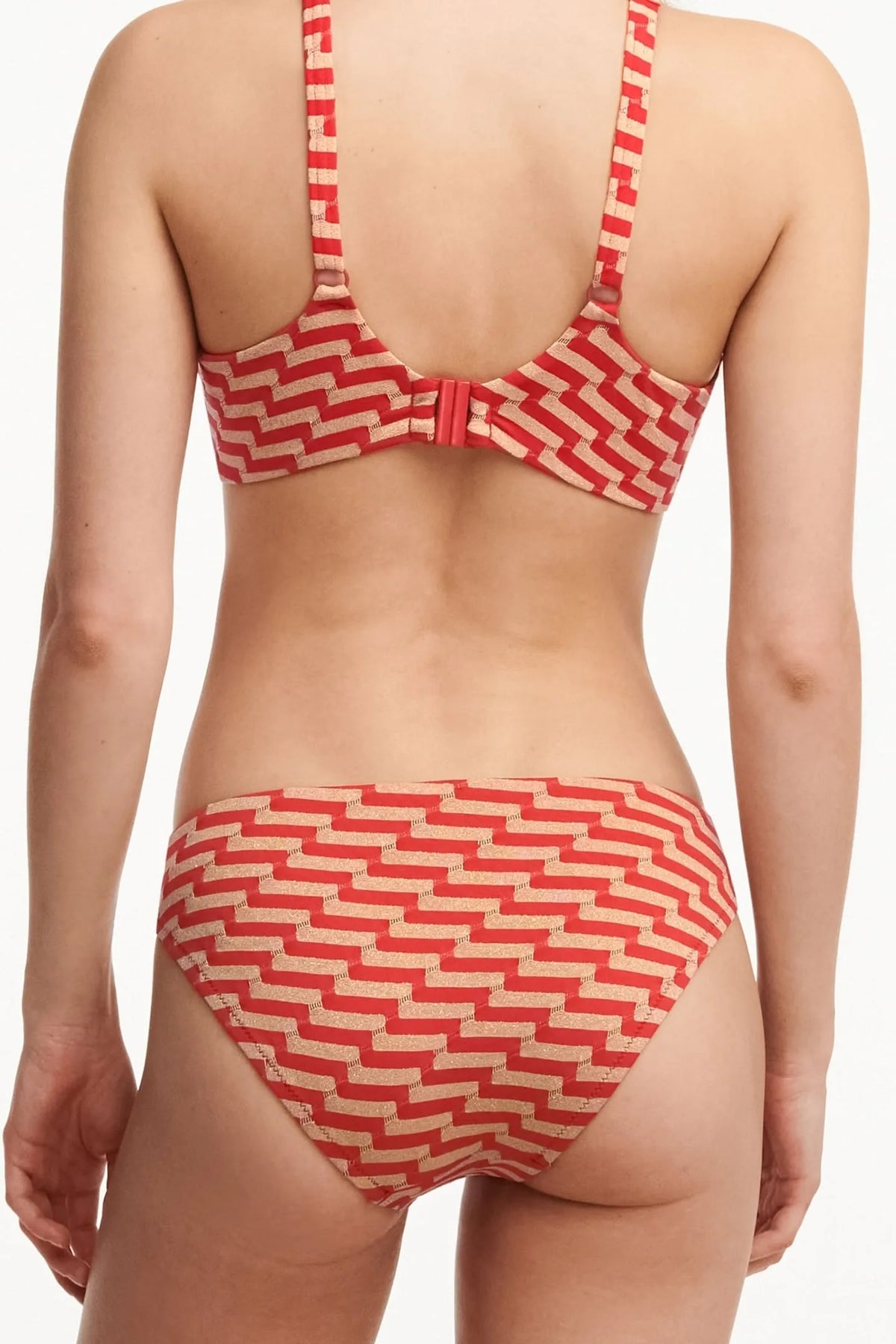 Chantelle Bikini Set in Golden Red