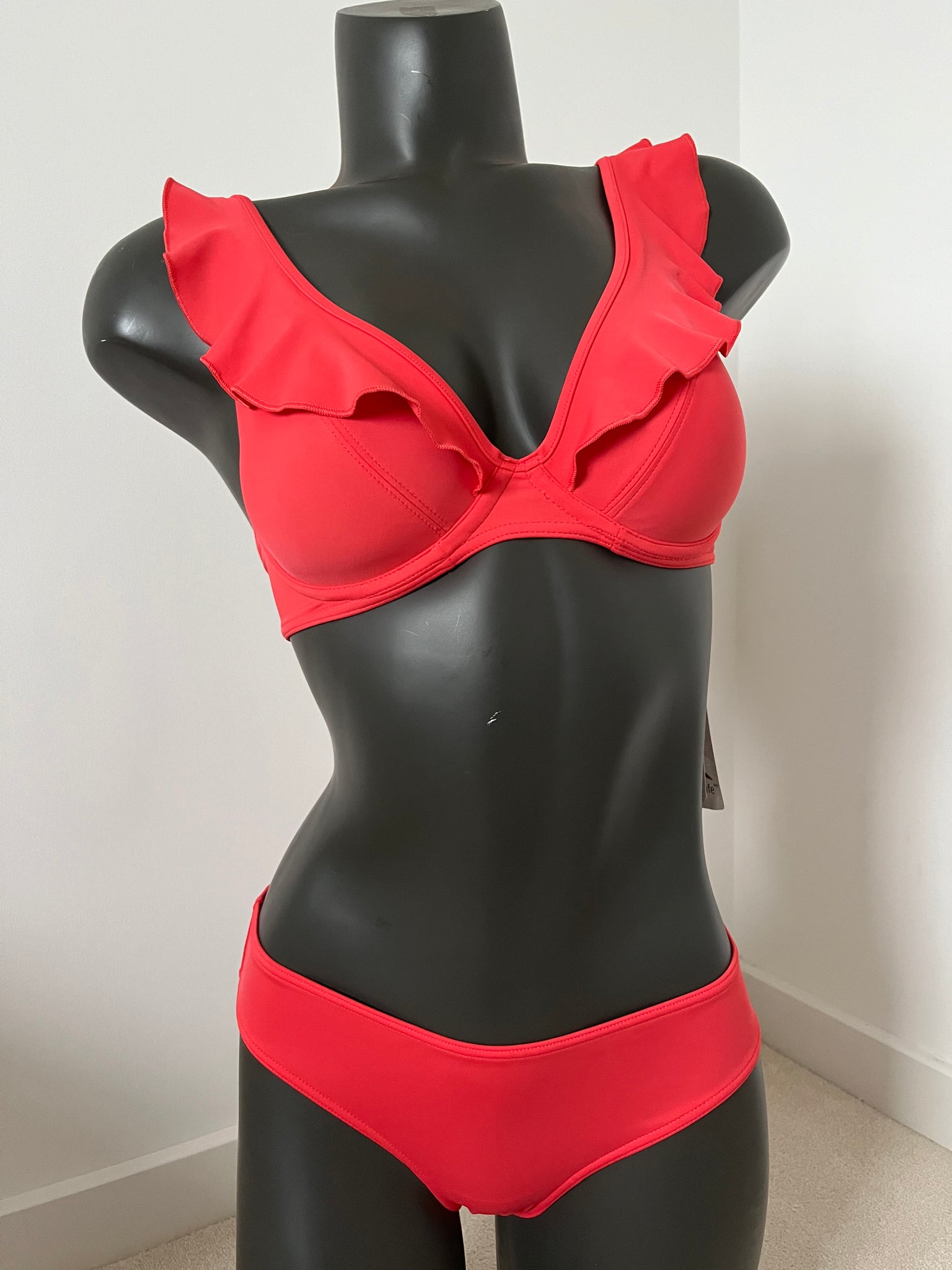 Freya High Apex Bikini Set in Plain Sunset