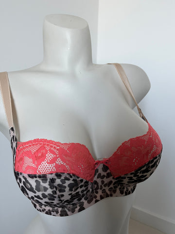 Panache Bra in Coral Leopard