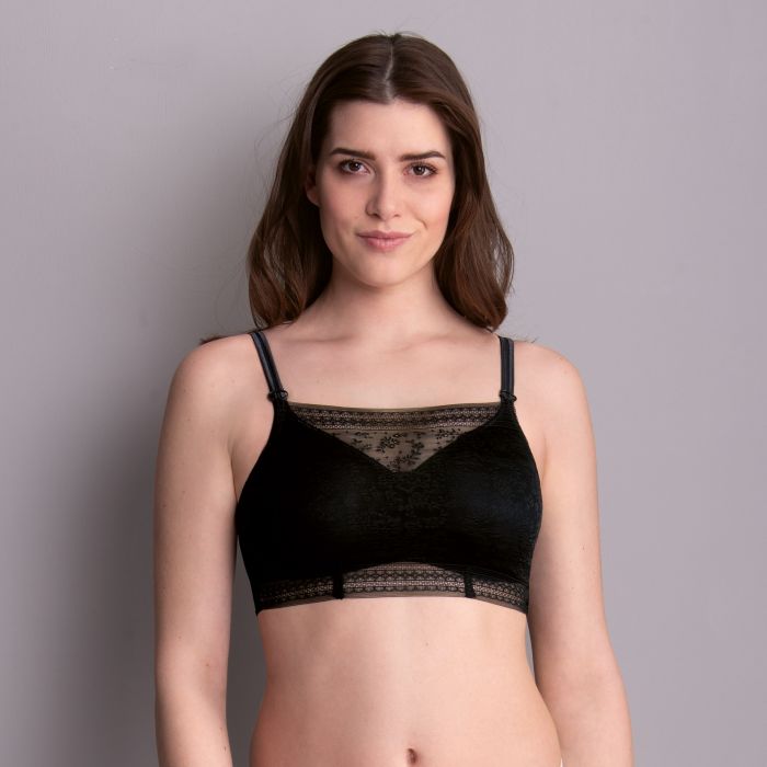 Fleur Black Lace Bandeau Top