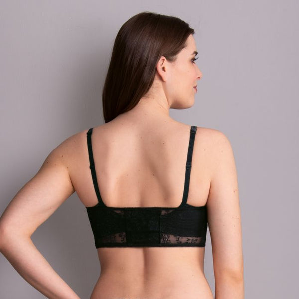 Fleur Black Lace Bandeau Top