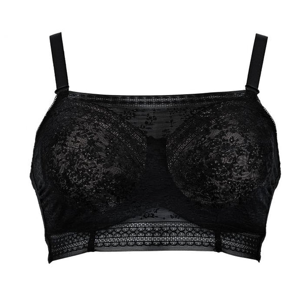 Fleur Black Lace Bandeau Top