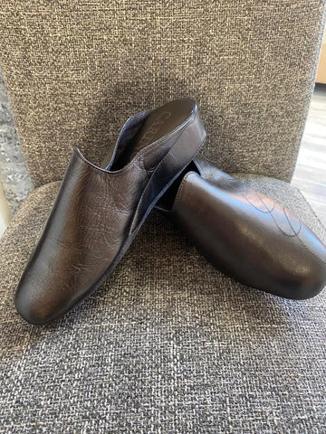 Carino Leather Slippers in Metallic