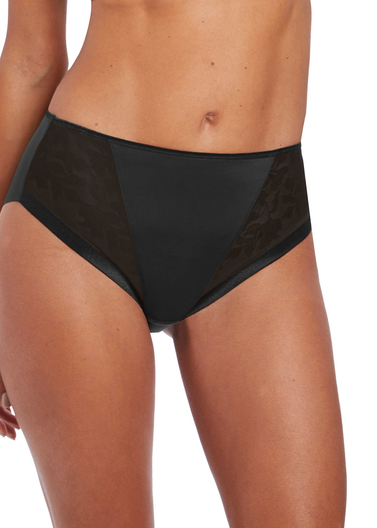 Illusion Black High Waist Briefs