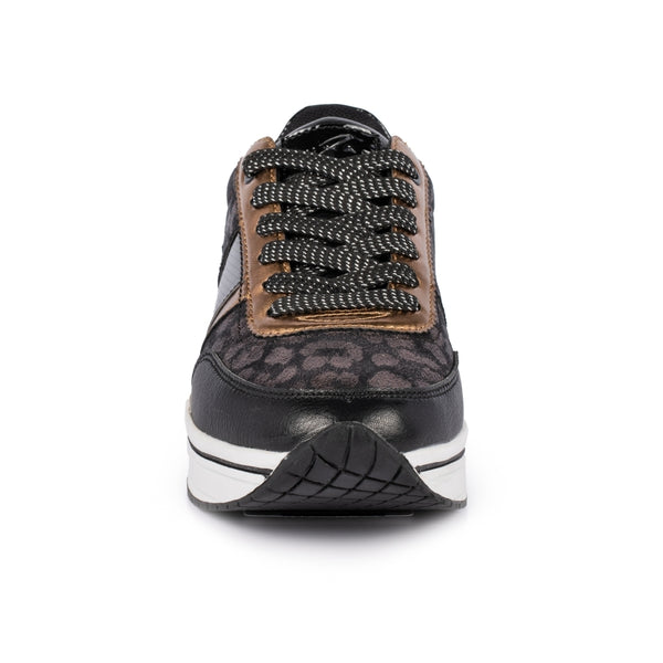 Lunar Black and Gold Trainers DLG307