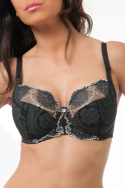 Lilly Rose Underwired Black Bra